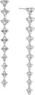 Nadri Pavé the Way Cubic Zirconia Linear Drop Earrings