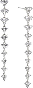 Nadri Pavé the Way Cubic Zirconia Linear Drop Earrings