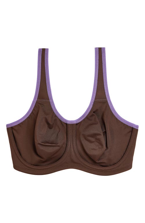 Wacoal Simone Seamless Underwire Sports Bra In Brown