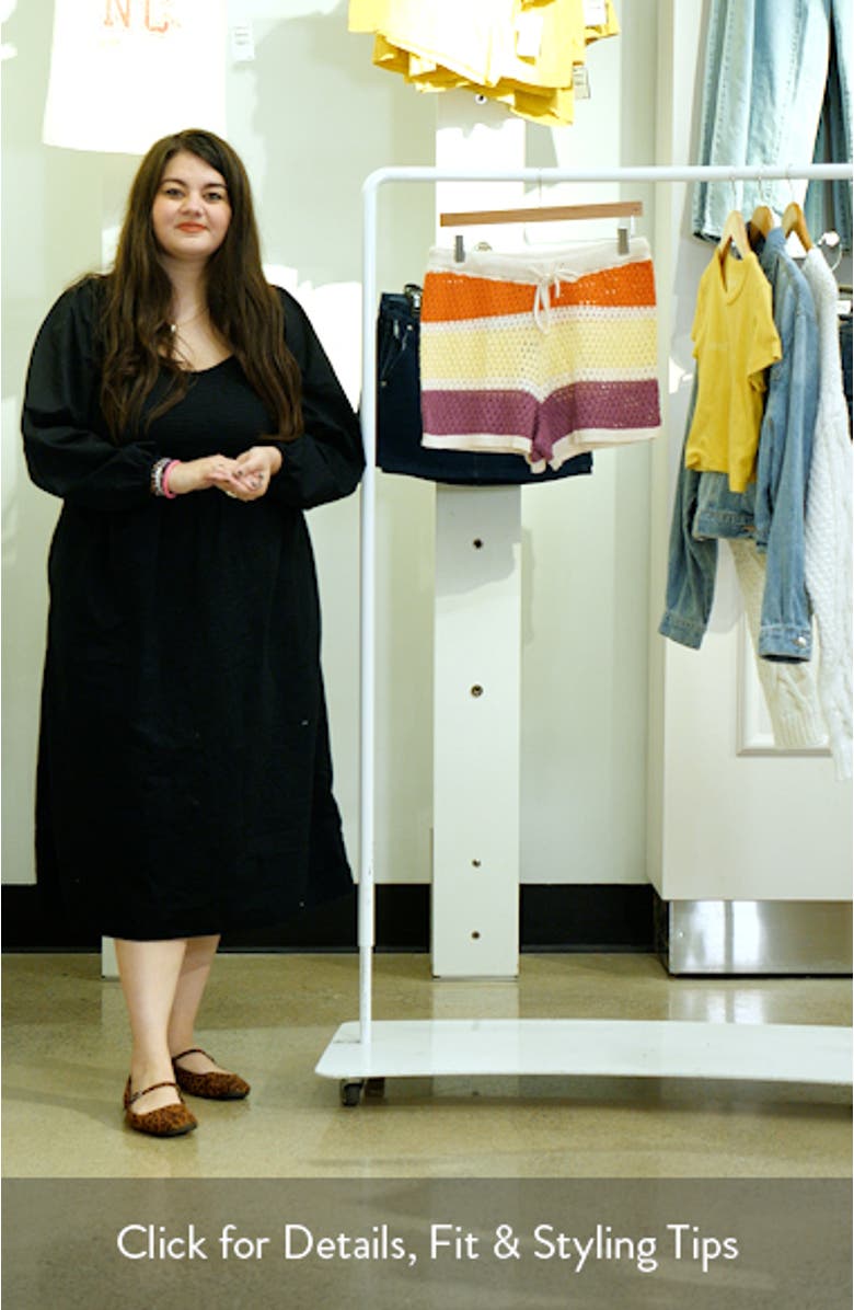 True Stripe Open Stitch Sweater Drawstring Shorts, sales video thumbnail