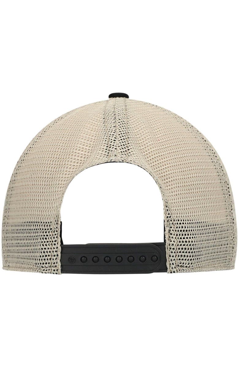 '47 Men's '47 Black Miami Marlins Trawler Clean Up Trucker Snapback Hat, Alternate, color, Black