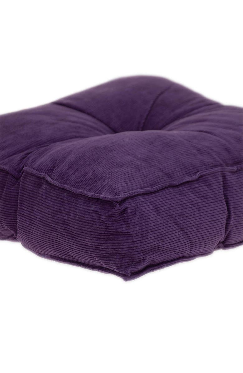 PARKLAND COLLECTION Alena Transitional Purple Floor Pillow, Alternate, color, Purple