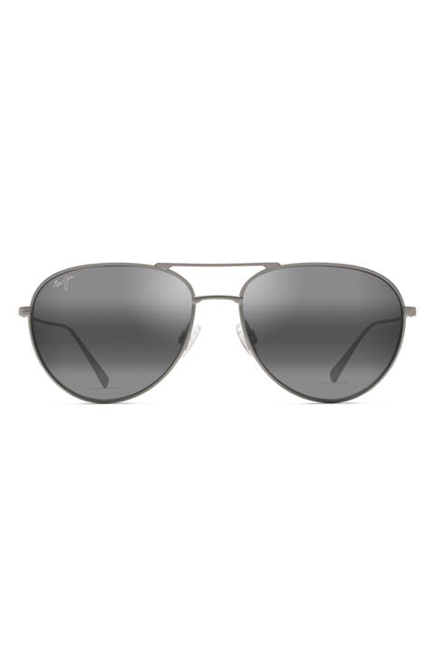 Walaka 57mm PolarizedPlus2® Aviator Sunglasses