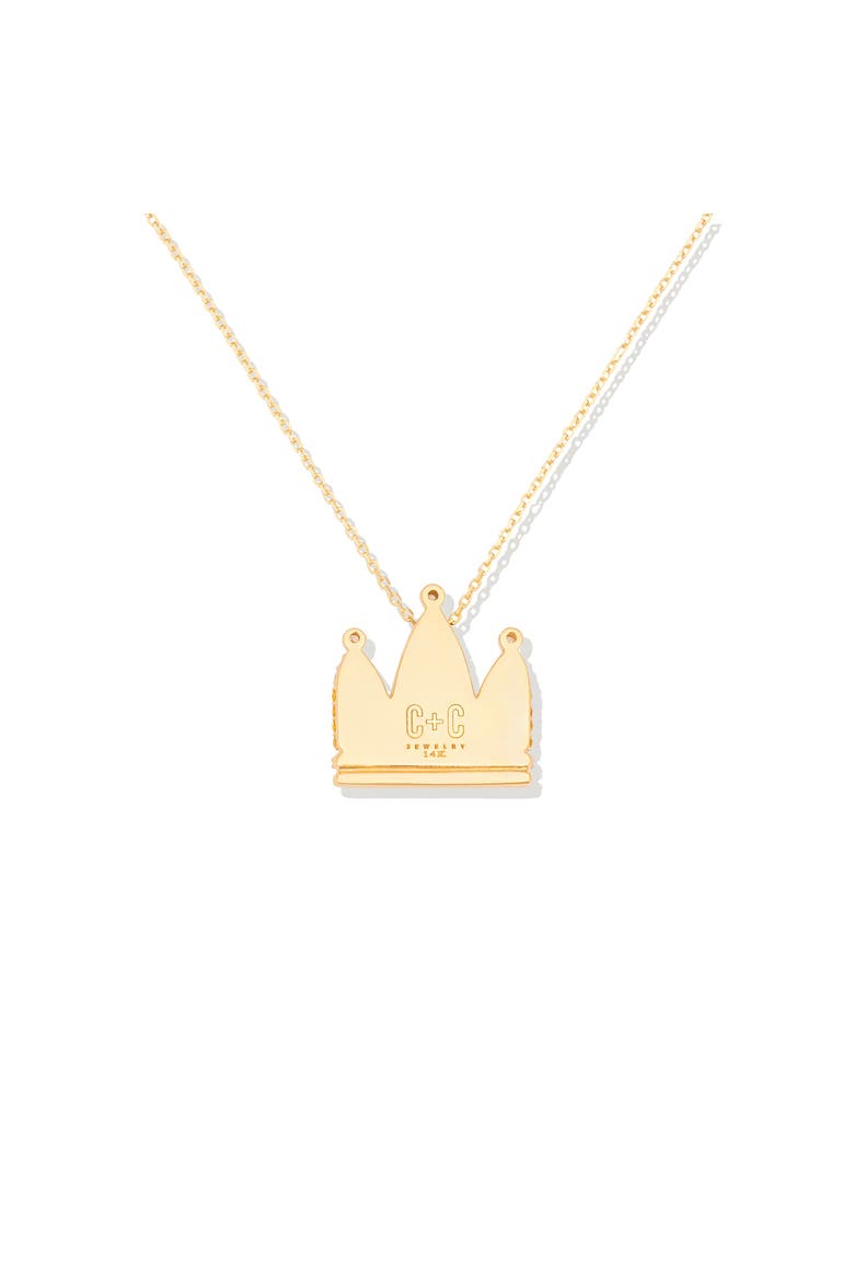 Juju Crown Charm Necklace, Alternate, color, Gold