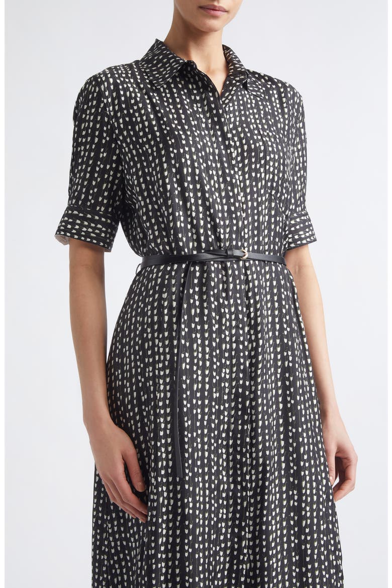 Eleanor Wool Stretch Twill Midi Shirtdress, Alternate, color, GREY MELANGE