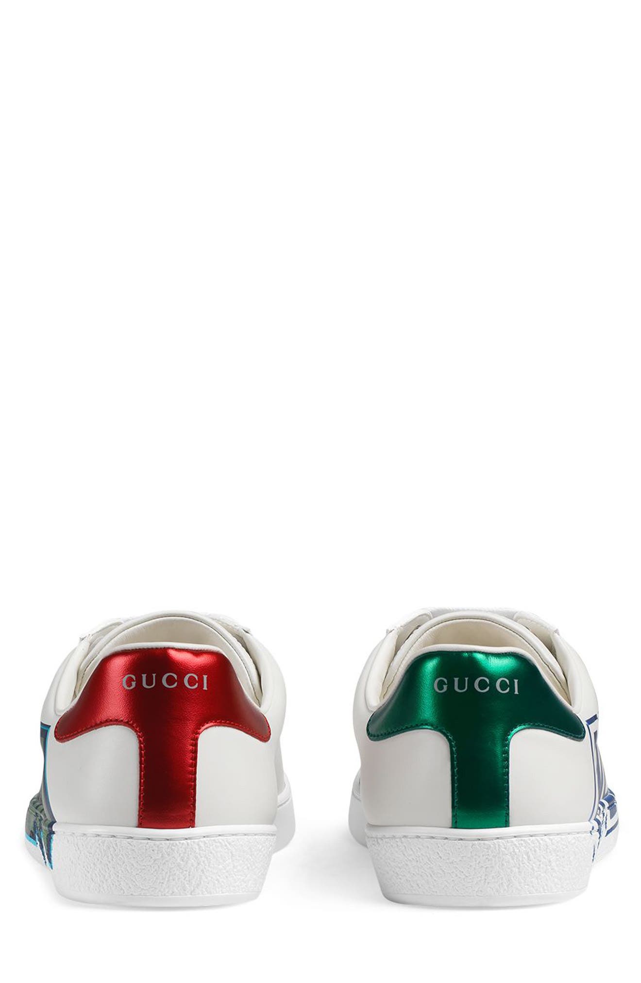 Gucci New Ace Graffiti Loved Sneaker, Alternate, color, 