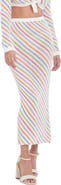 Capittana Bruna Stripe Crochet Cover-Up Skirt