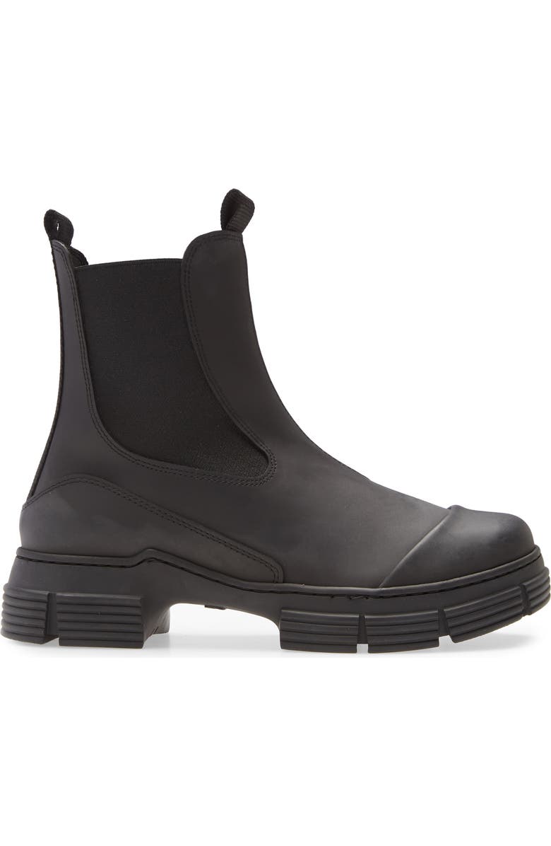 Ganni Recycled Rubber Chelsea Rain Boot, Alternate, color,