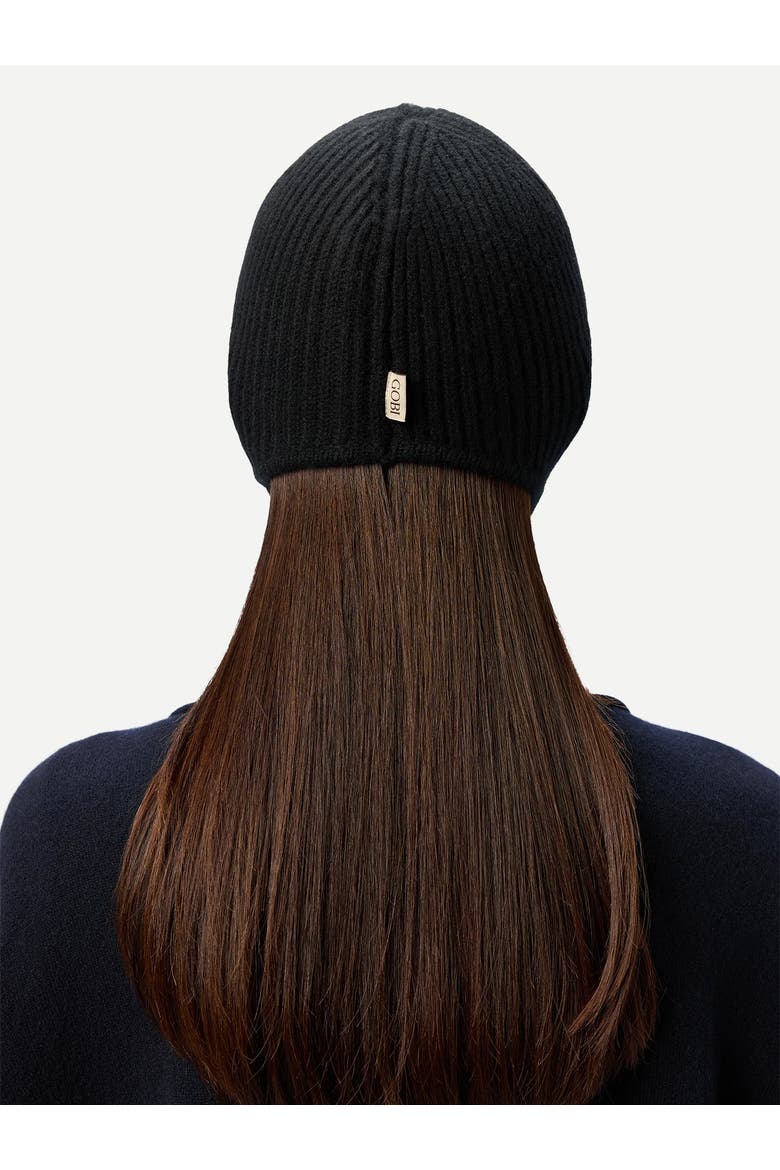 Knitted Aviator Cap, Alternate, color, black