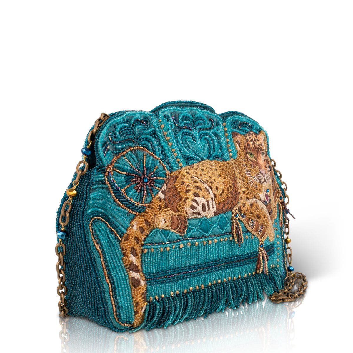Lazy Leopard Handbag, Alternate, color, Teal