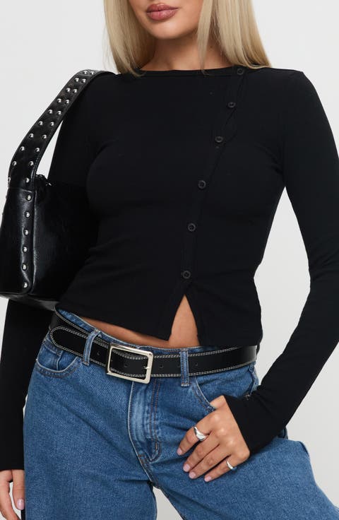 Passoni Asymmetric Cotton Crop Cardigan