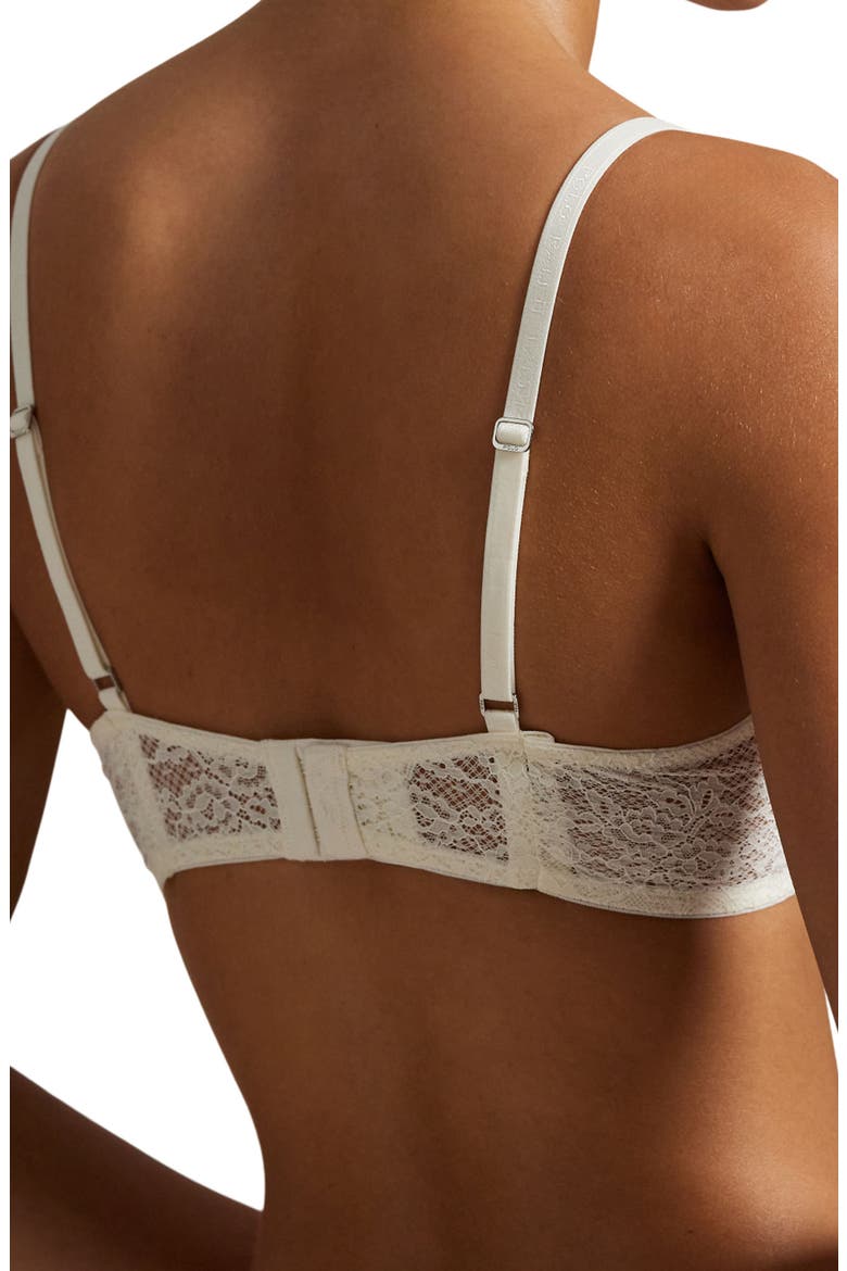 Underwire Cotton Blend Lace Demi Bra, Alternate, color, EGRET
