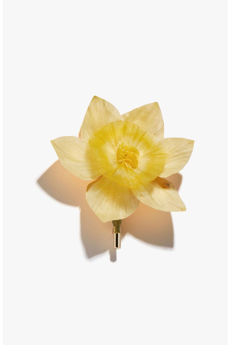 The Daffodil Floral Brooch, Alternate, color, Yellow