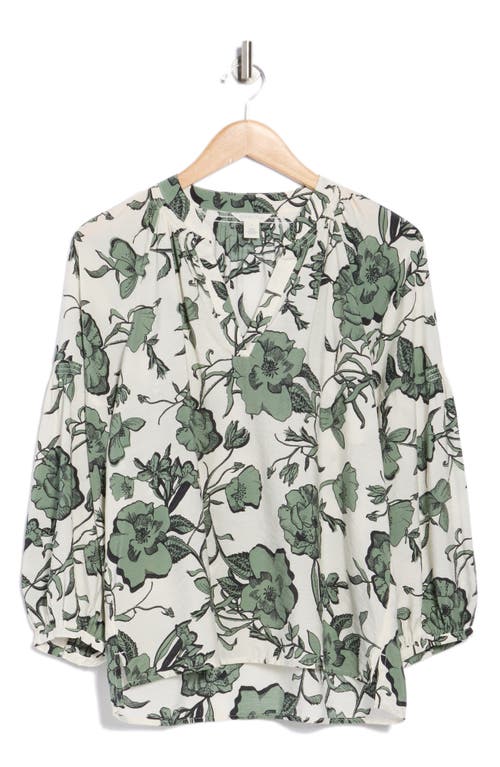 Caslon ® Floral Long Sleeve Popover Top