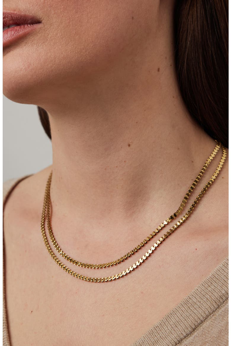 Double Amalfi Layered Chain Necklace, Alternate, color, HIGH POLISH GOLD