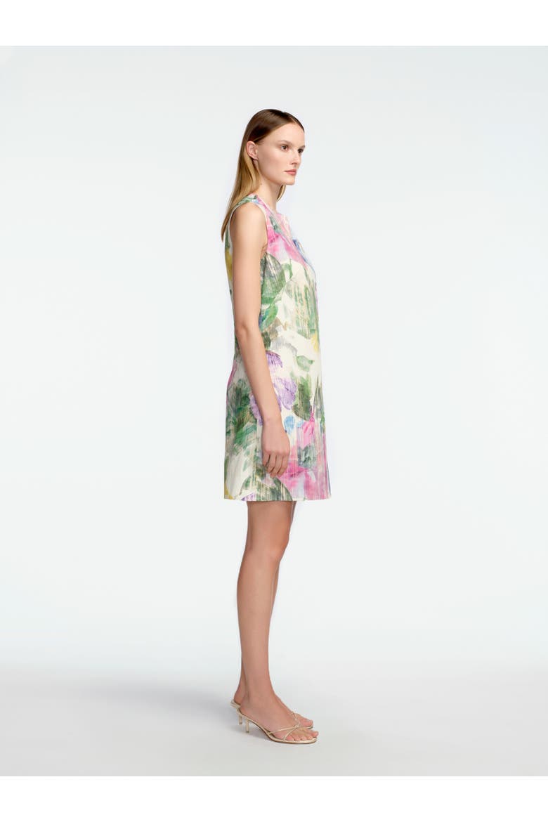 Ikat Floral Cotton Kelly Dress, Alternate, color, Peony Multi
