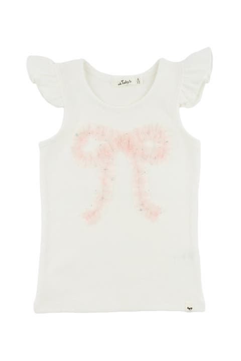 Ruffle Bow Pink Silver-Fleck Tulle Flutter Tank