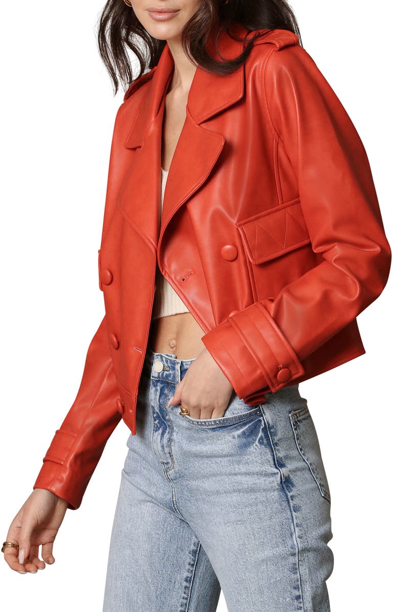 Avec Les Filles Structured Double Breasted Jacket, Alternate, color, 