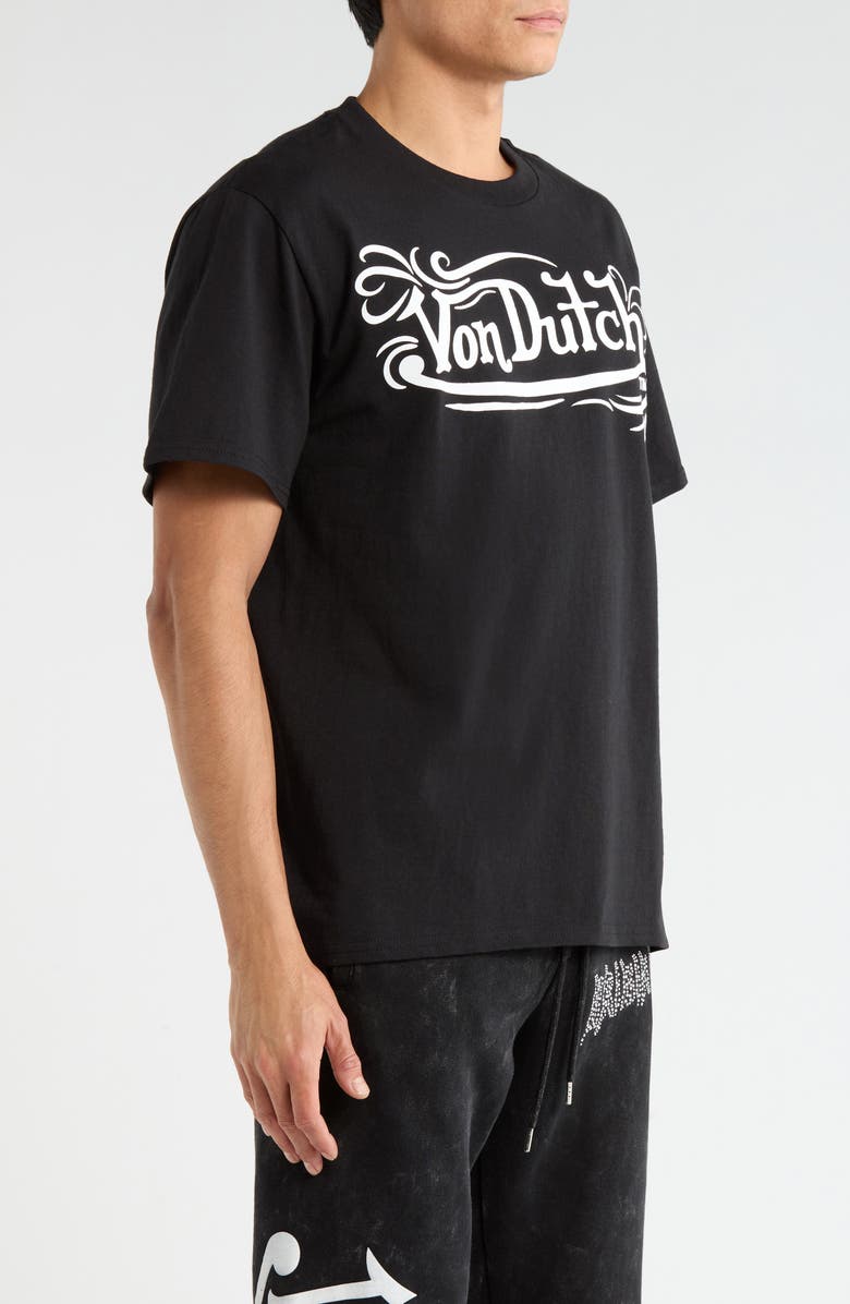 Von Dutch Logo Cotton Blend Graphic T-Shirt, Alternate, color, Black