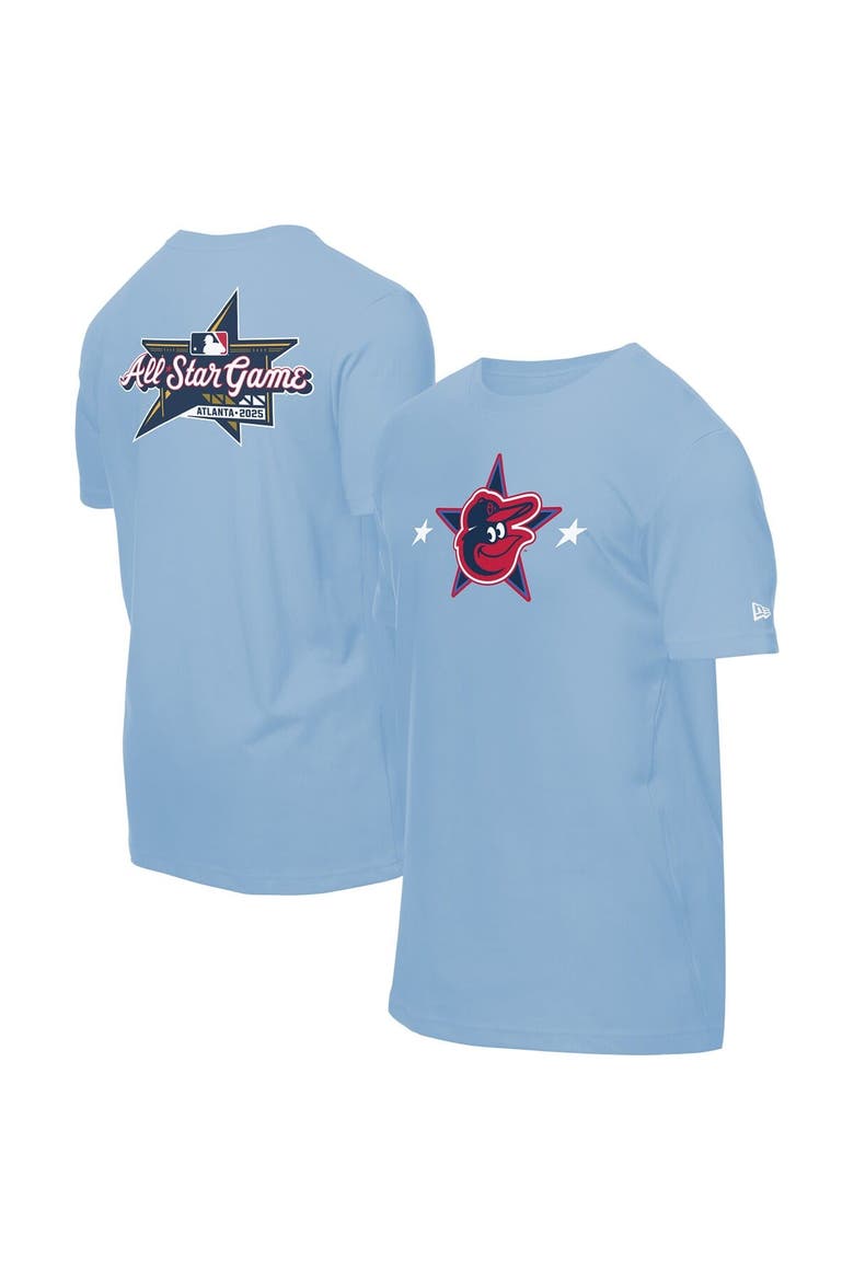 Men's New Era Light Blue Baltimore Orioles 2025 MLB All-Star Game Workout T-Shirt, Main, color, Light Blue