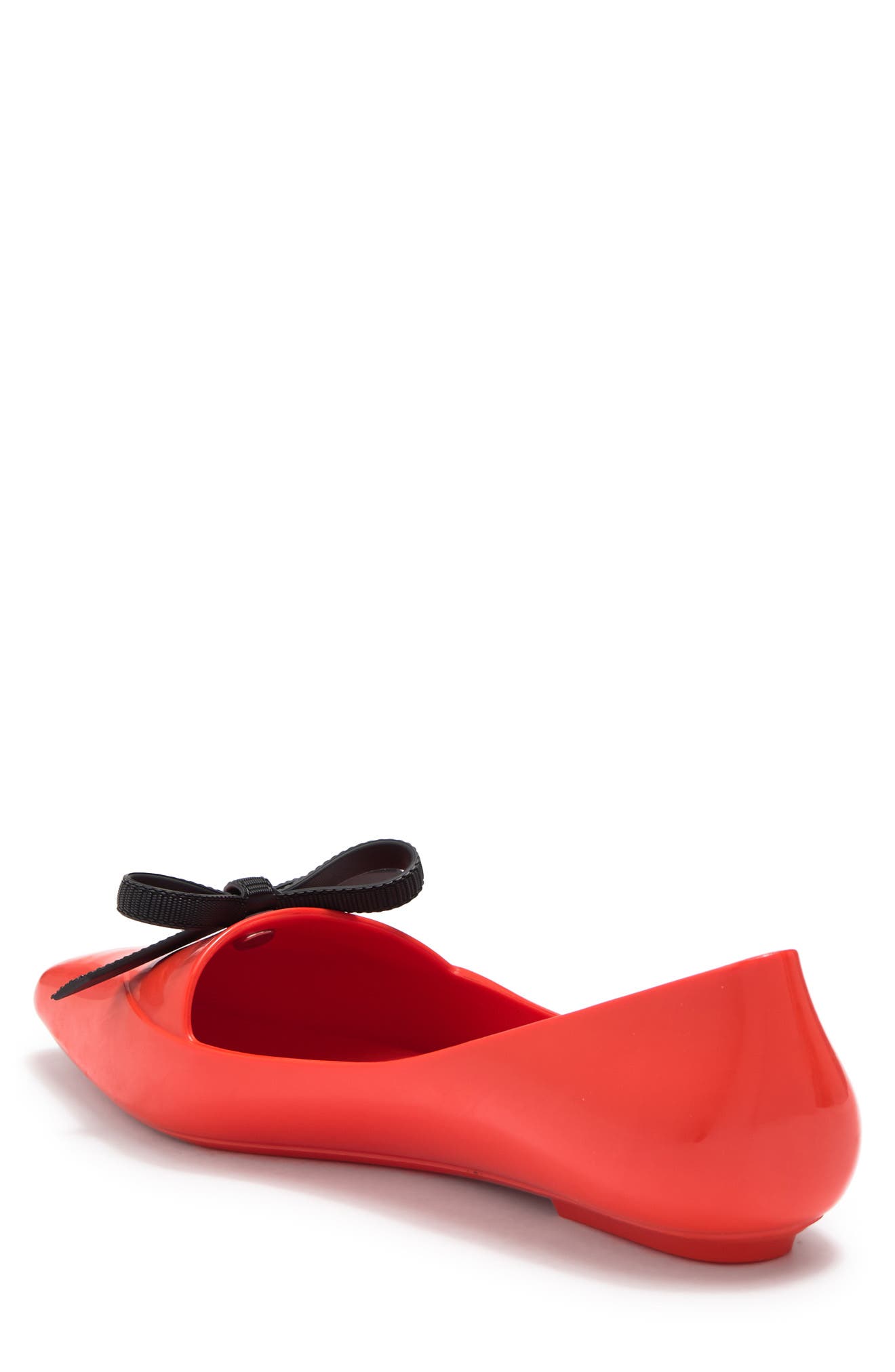 x Jason Wu Bow Jelly Flat, Alternate, color, BORDEAUX