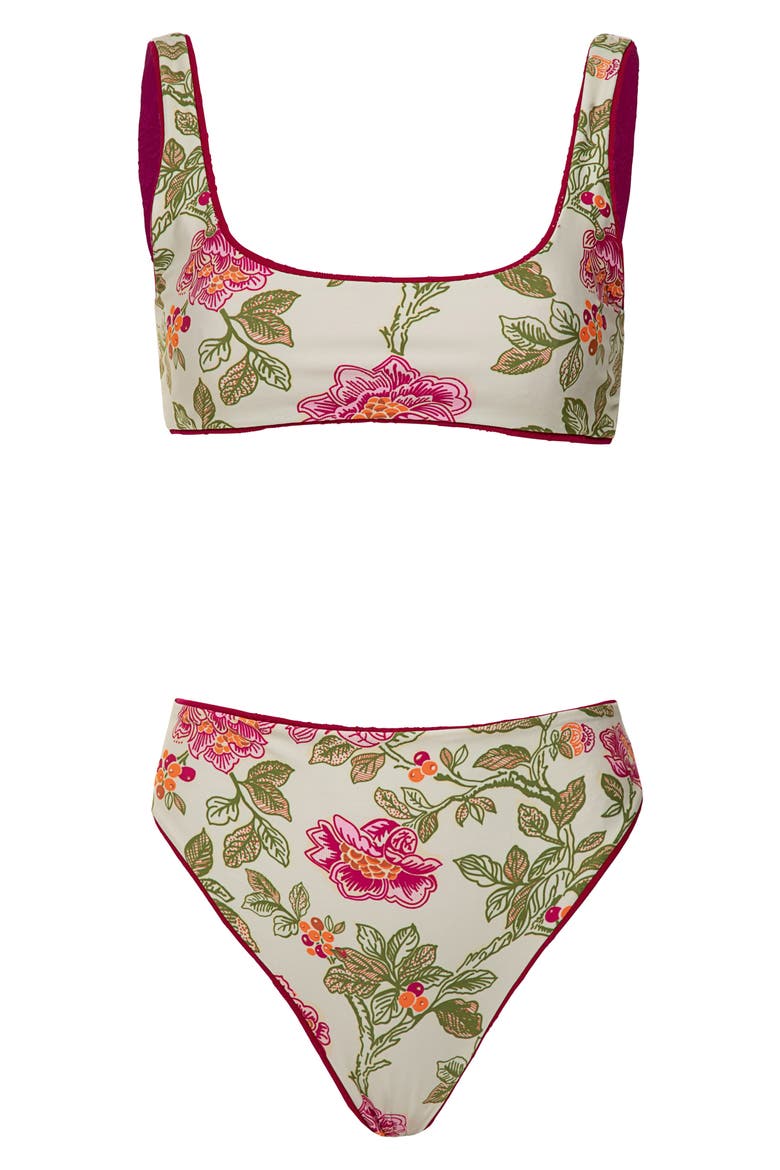 Sully High Waist Reversible Bikini Bottoms, Alternate, color, PINK