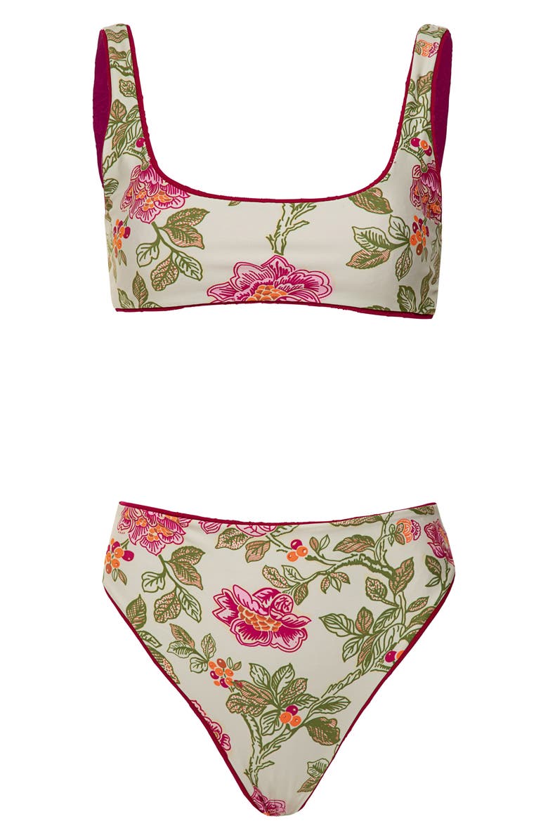 Maaji Sully High Waist Reversible Bikini Bottoms, Alternate, color, Pink