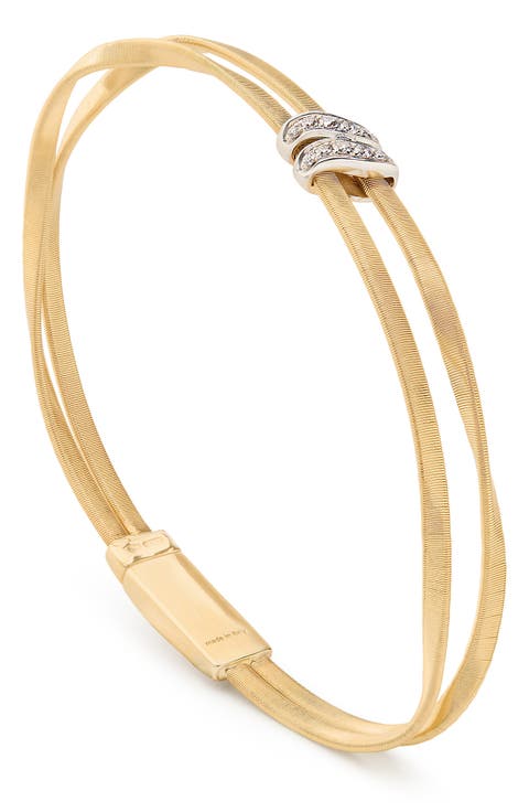 Marrakech 18k Gold Diamond Bangle