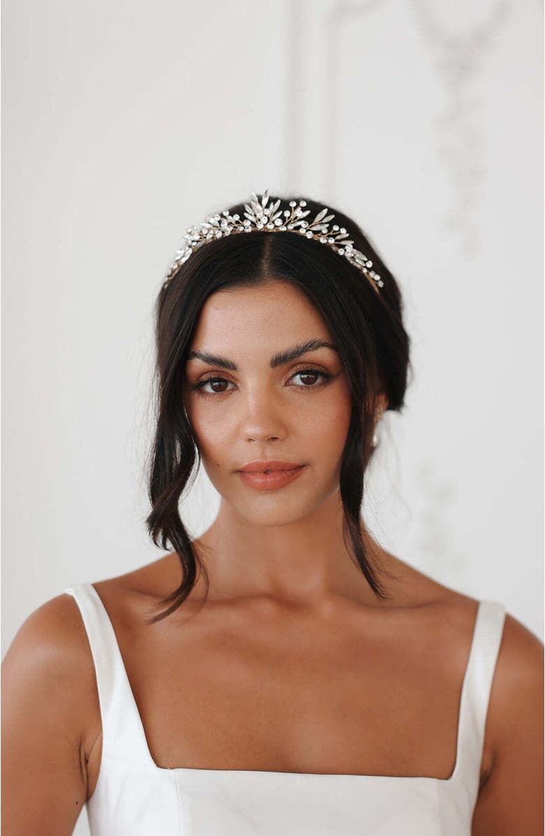Untamed Petals Rosamonde Crystal Tiara, Alternate, color,