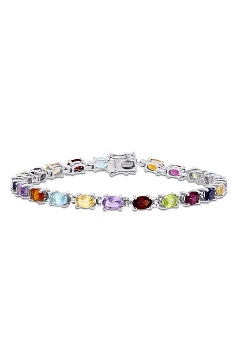 Sterling Silver Multistone Bracelet