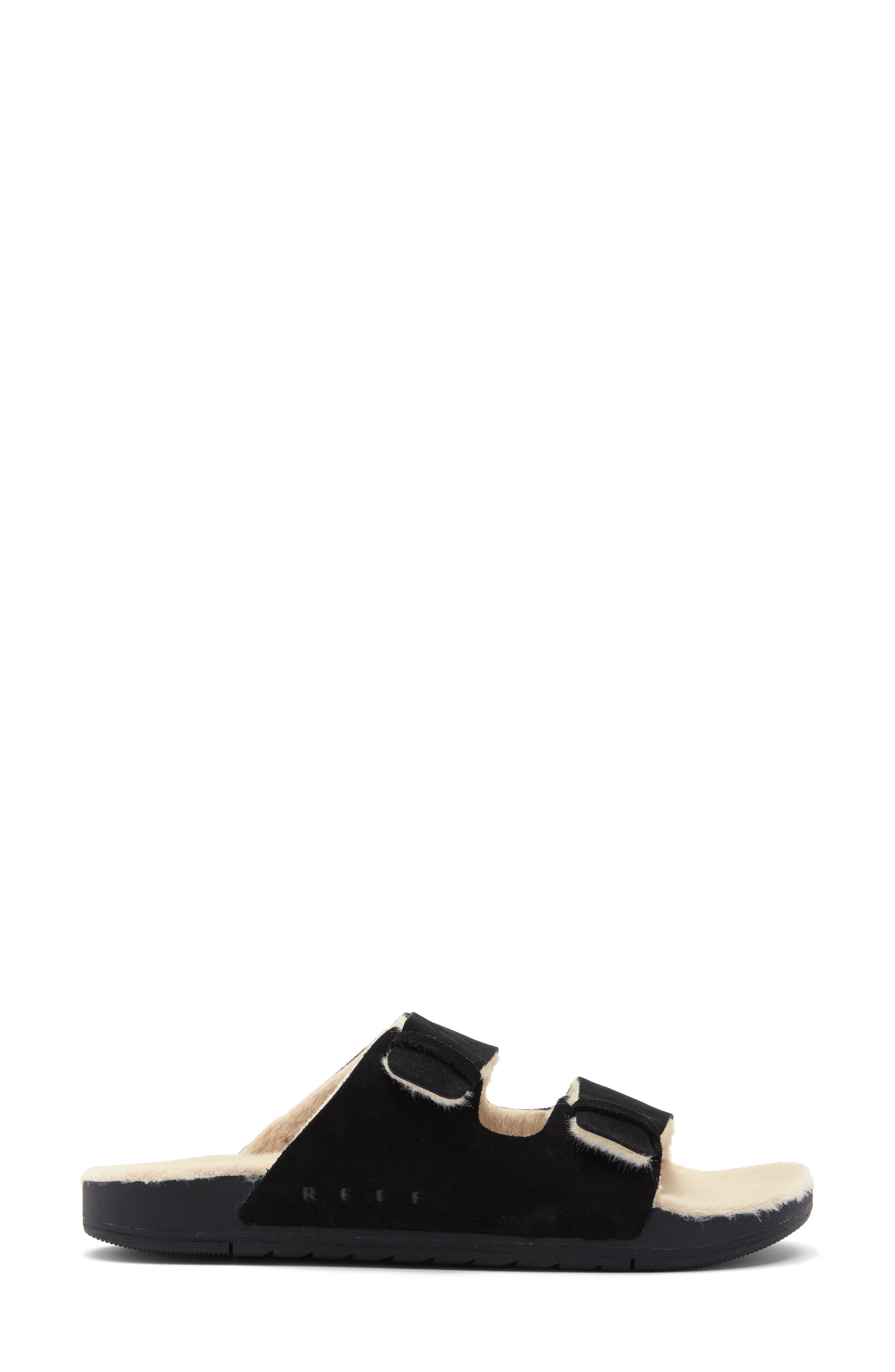 Reef Ojai Two Bar Cozy Faux Shearling Lined Slide Sandal, Alternate, color, 