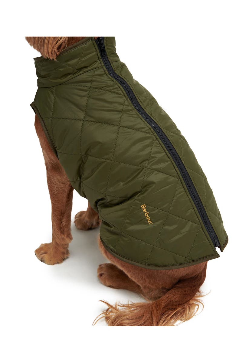 Barbour Reversible Dog Coat, Alternate, color, Olive/ Brown