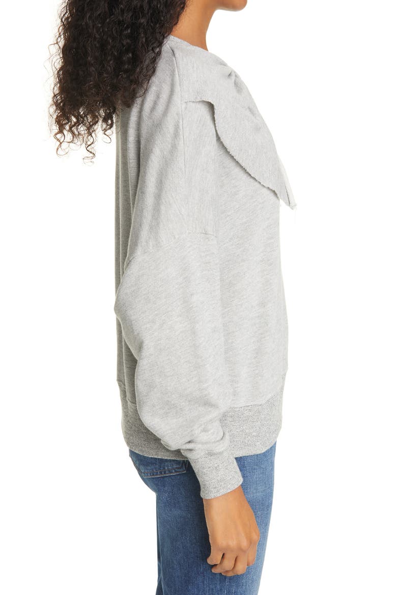 The Bow Sweatshirt, Alternate, color, LIGHT HEATHER GREY