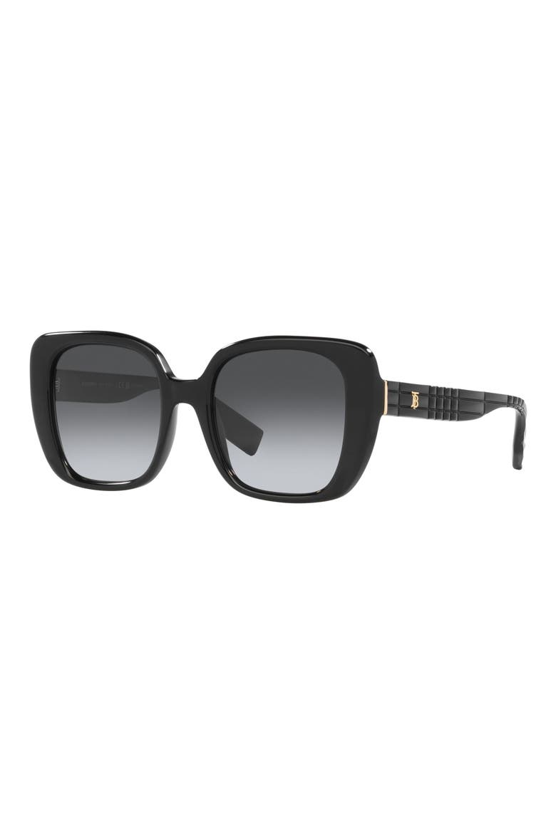 52mm Polarized Square Sunglasses, Alternate, color, BLACK