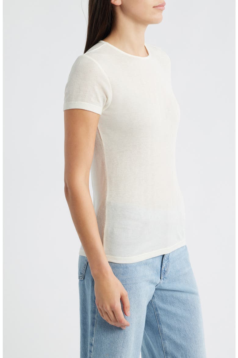 Basic Wool Blend T-Shirt, Alternate, color, MARSHMALLOW