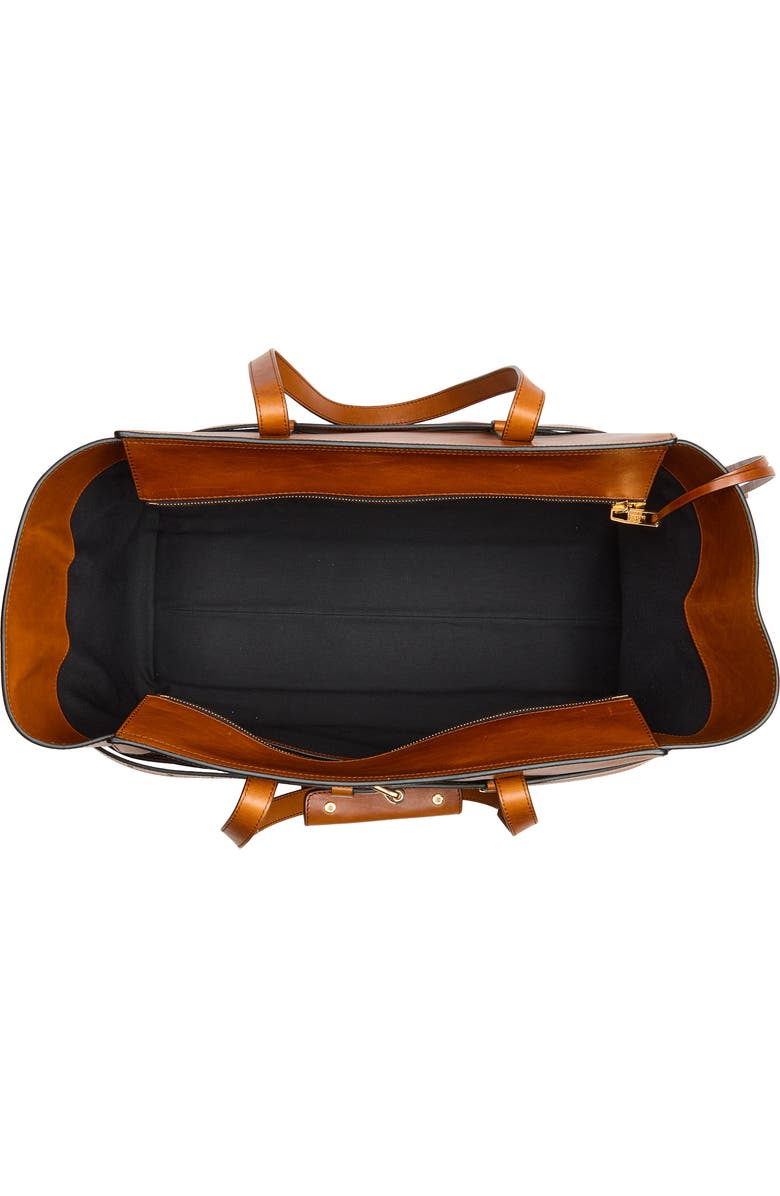 Moschino Tie Me Leather Tote, Alternate, color, Hide 20A Od9