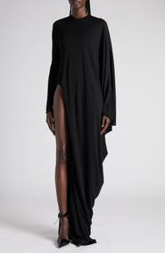 TOM FORD Cutout Draped Long Sleeve Jersey Gown