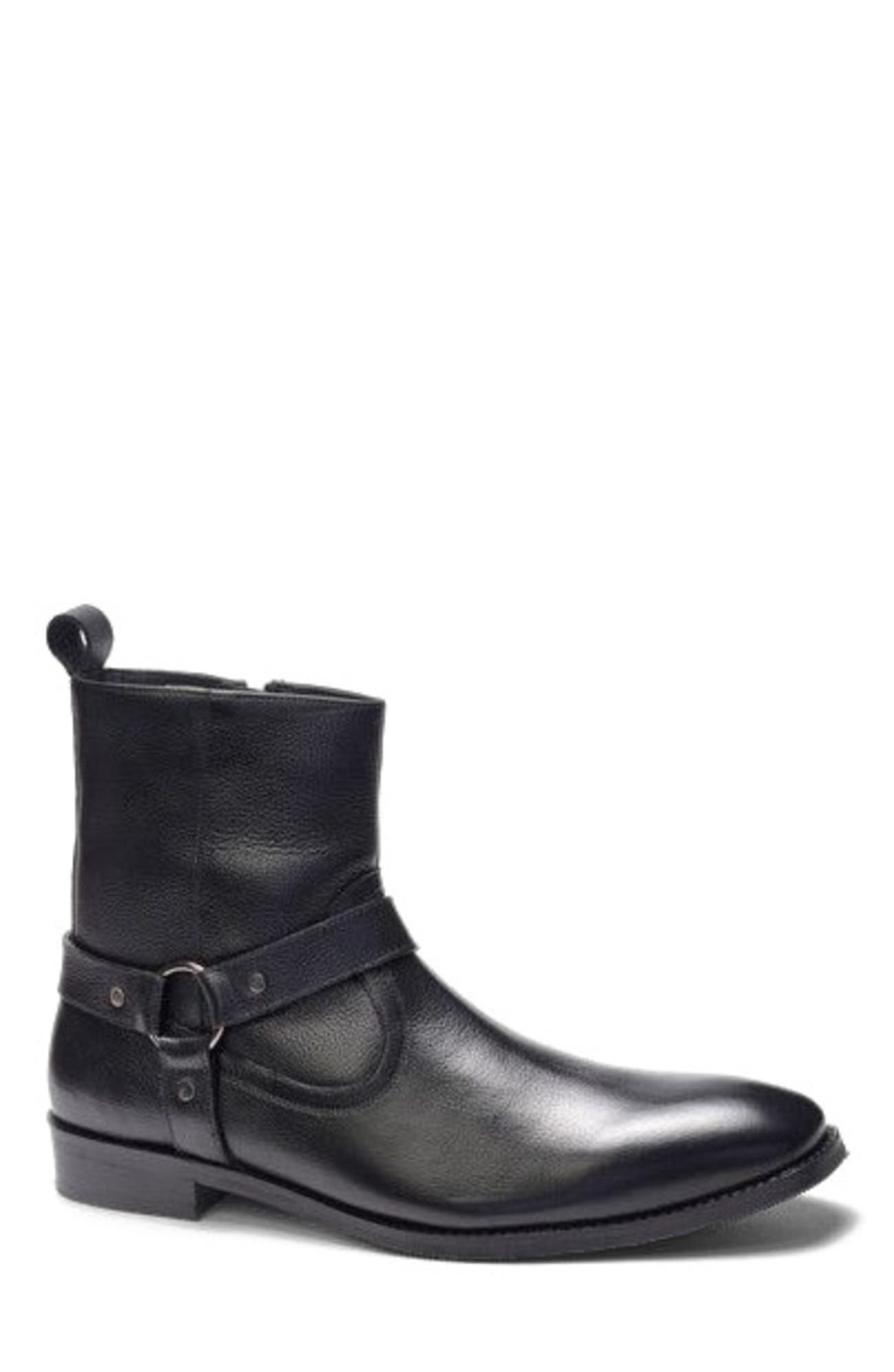 A. Veer Westin Harness Boot, Main, color, Black Leather