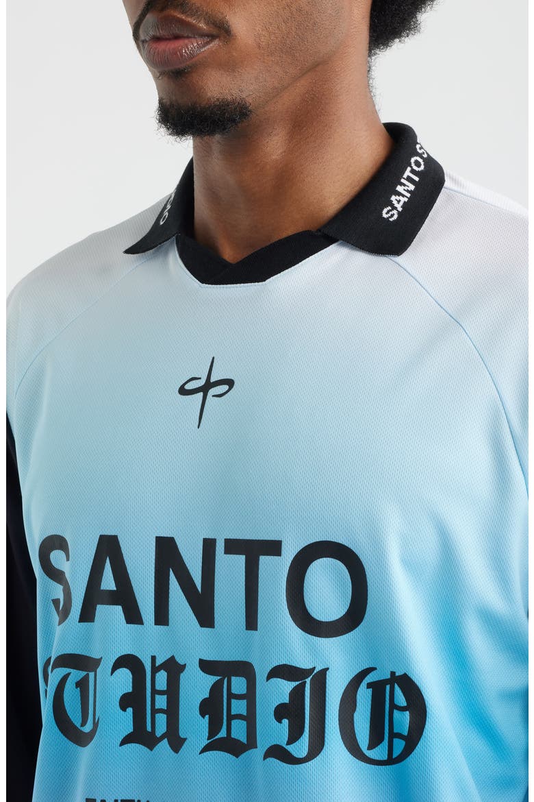 Faith Over Fear Graphic Jersey Polo, Alternate, color, BABY BLUE