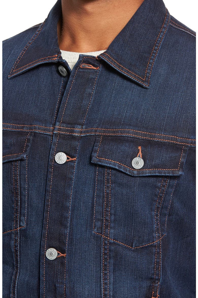 Denim Jacket, Alternate, color, DARK MID VINTAGE WASH