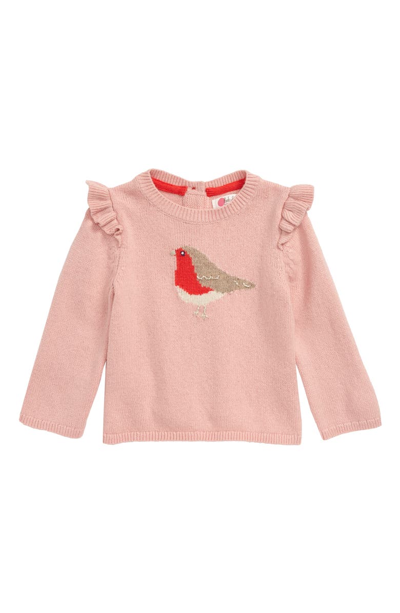 Mini Boden Robin Frill Sweater, Main, color, 