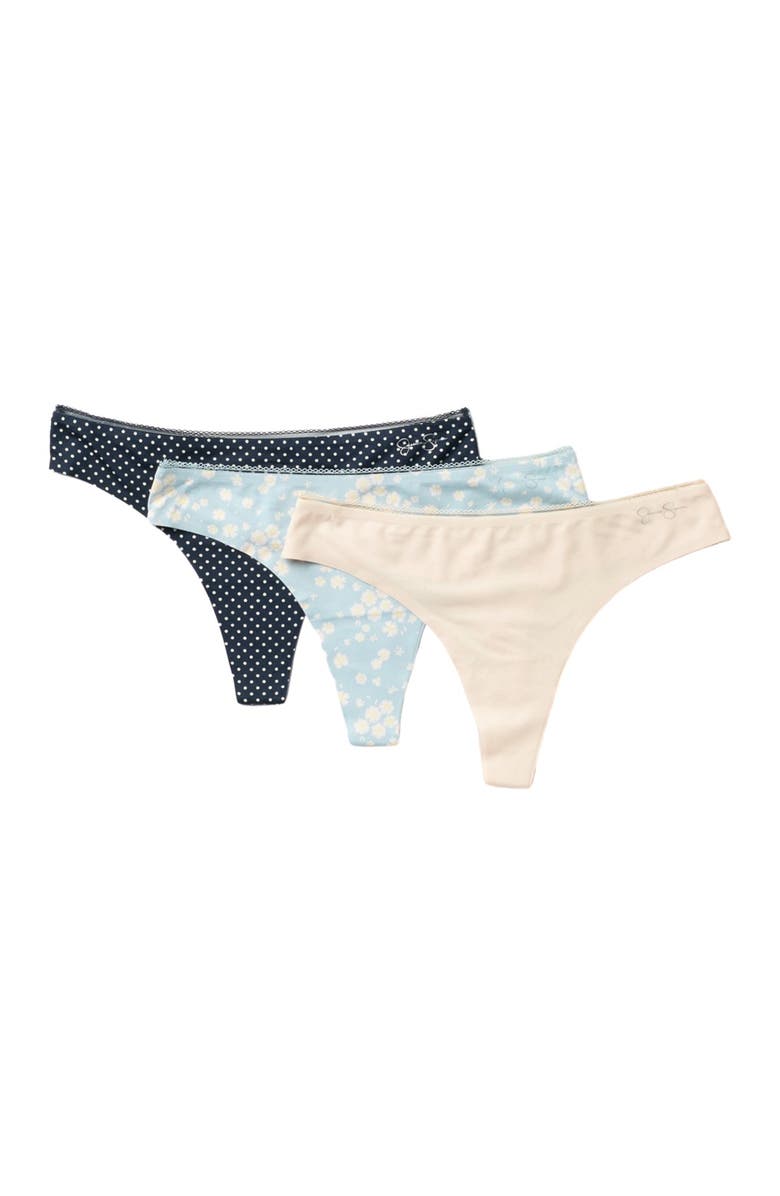 Jessica Simpson Lace Trim Thong - Pack of 3, Main, color,