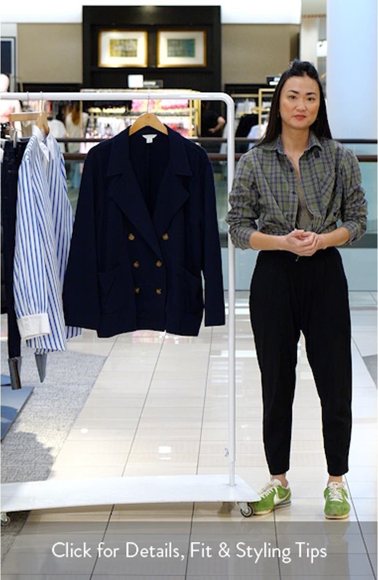 Double Breasted Knit Blazer, sales video thumbnail