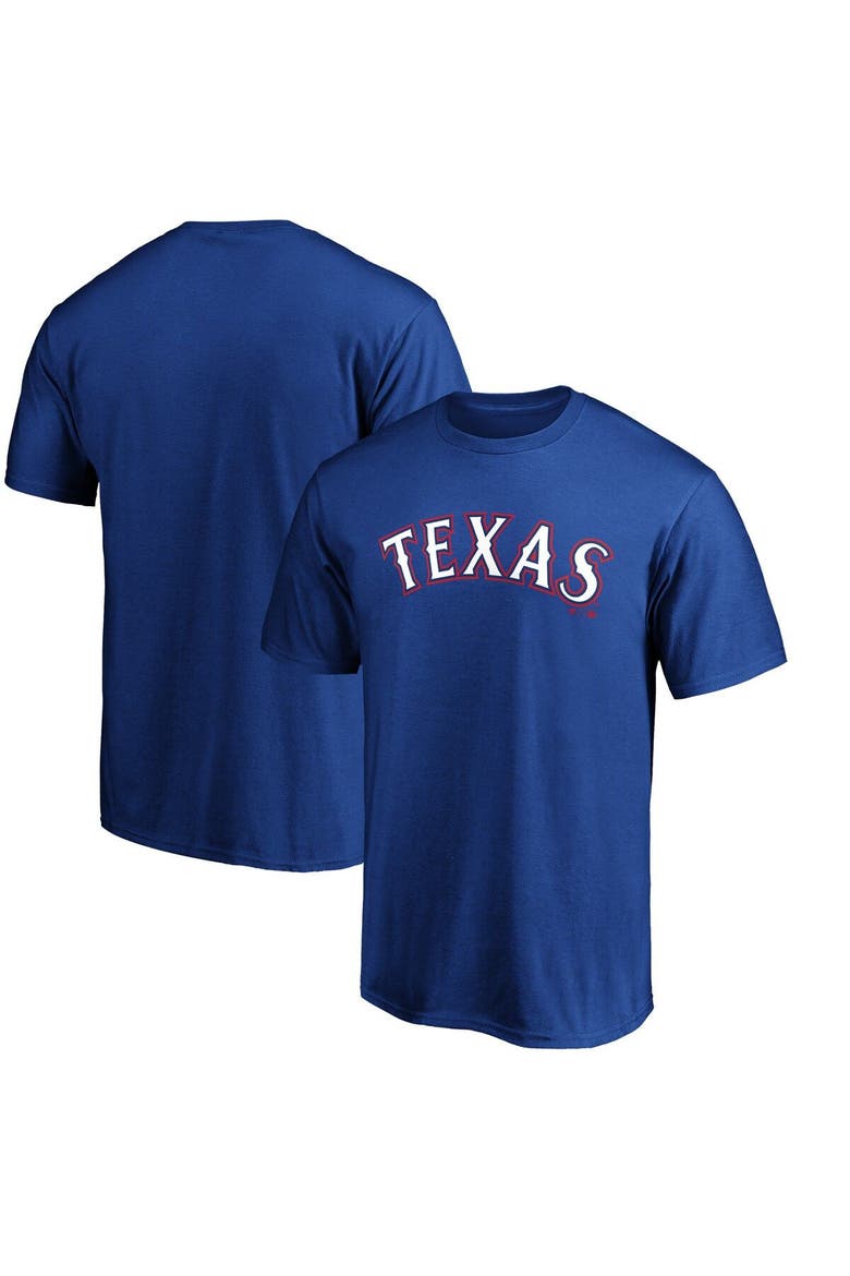 Men's Fanatics Branded Royal Texas Rangers Official Wordmark T-Shirt, Alternate, color, Royal