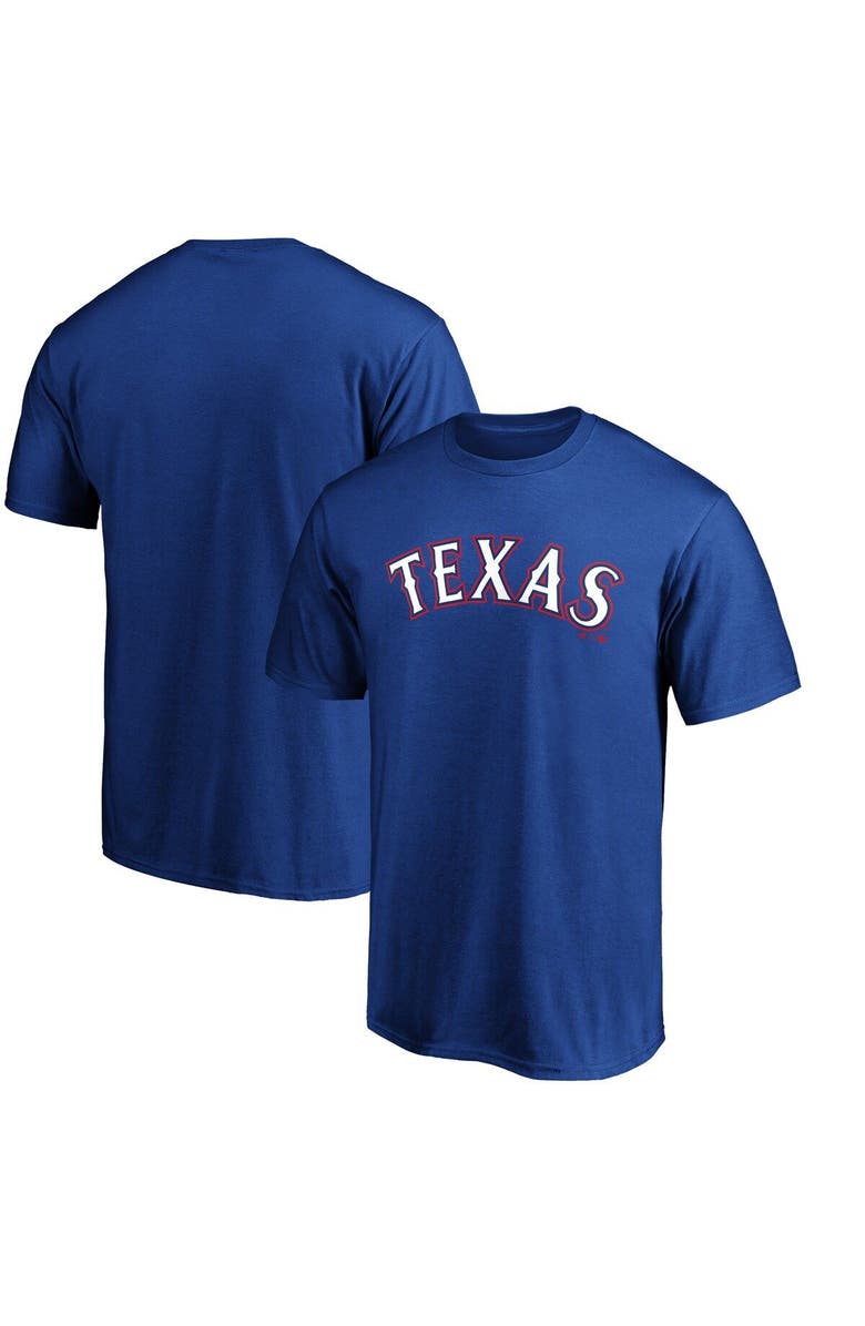 FANATICS Men's Fanatics Branded Royal Texas Rangers Official Wordmark T-Shirt, Alternate, color, 
