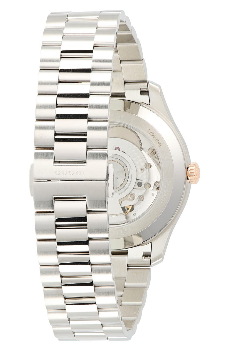 Gucci G-Timeless Slim Two-Tone Automatic Bracelet Watch, 40mm, Alternate, color, 