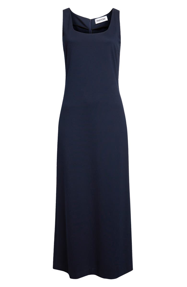 PARTOW Allora Compact Jersey Tank Midi Dress, Alternate, color, Navy