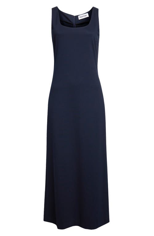 Partow Allora Compact Jersey Tank Midi Dress In Navy