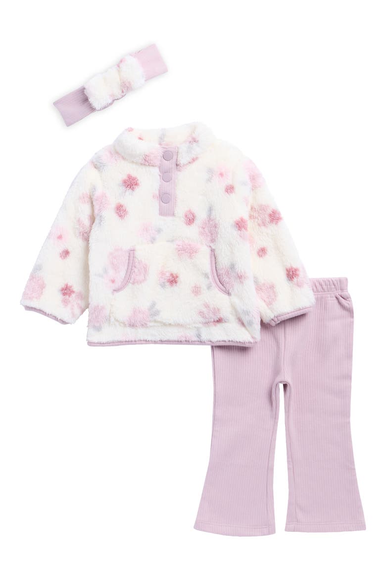 Fleece Pullover, Pants and Headband 3-Piece Set, Main, color, VIOLET ICE