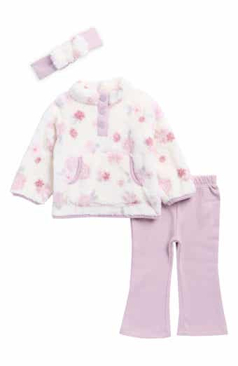 Fleece Pullover, Pants and Headband 3-Piece Set